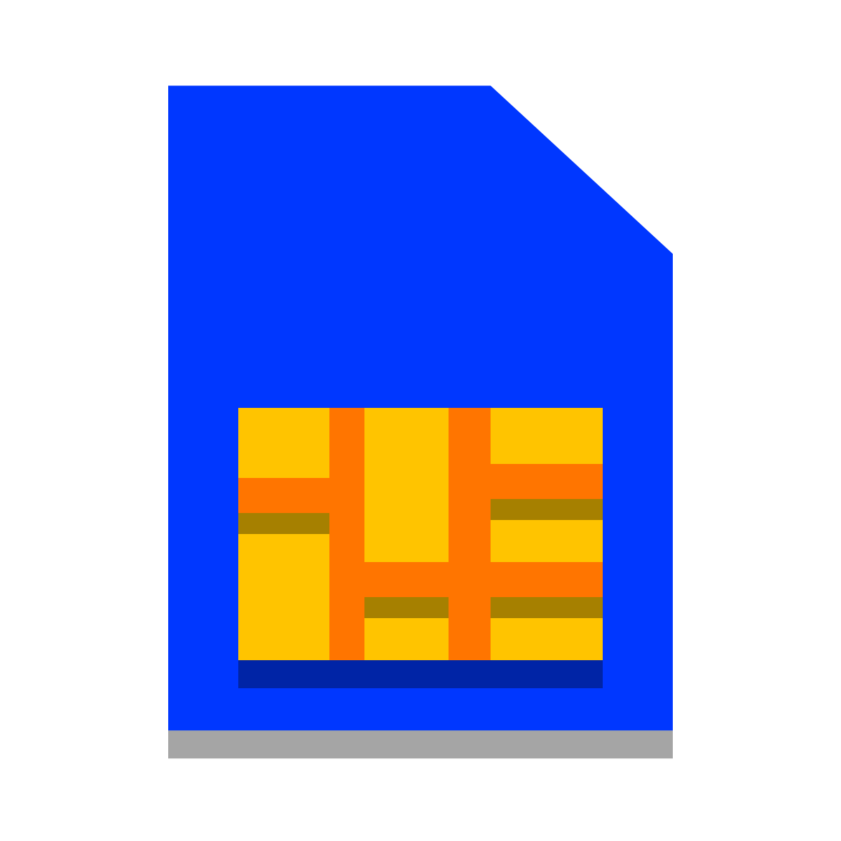 papercut style sim card icon