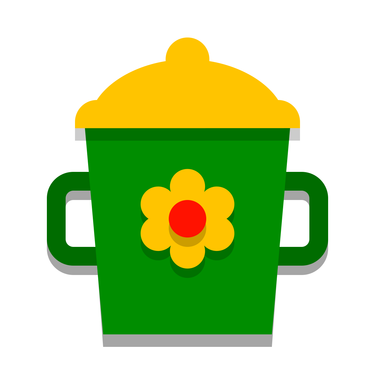 papercut style sippy cup icon