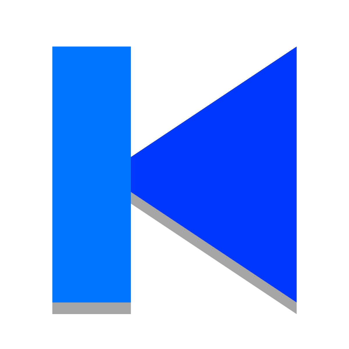 papercut style skip to start icon