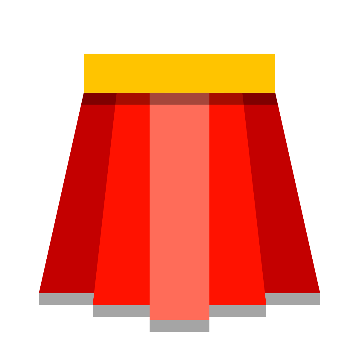 papercut style skirt icon