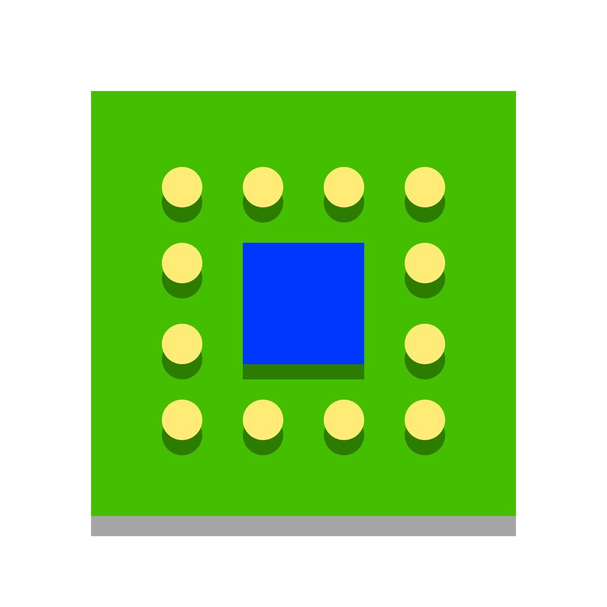 papercut style smartphone cpu icon