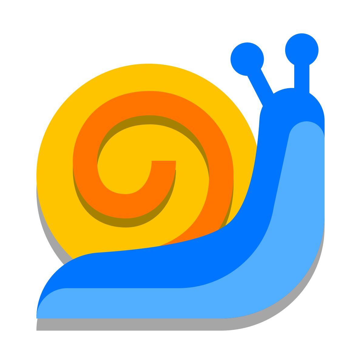 papercut style snail icon