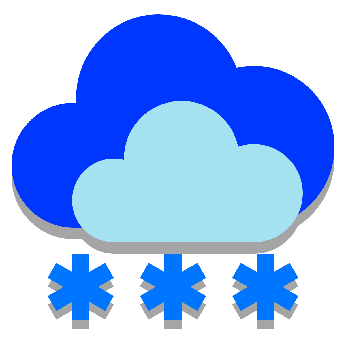 papercut style snow icon