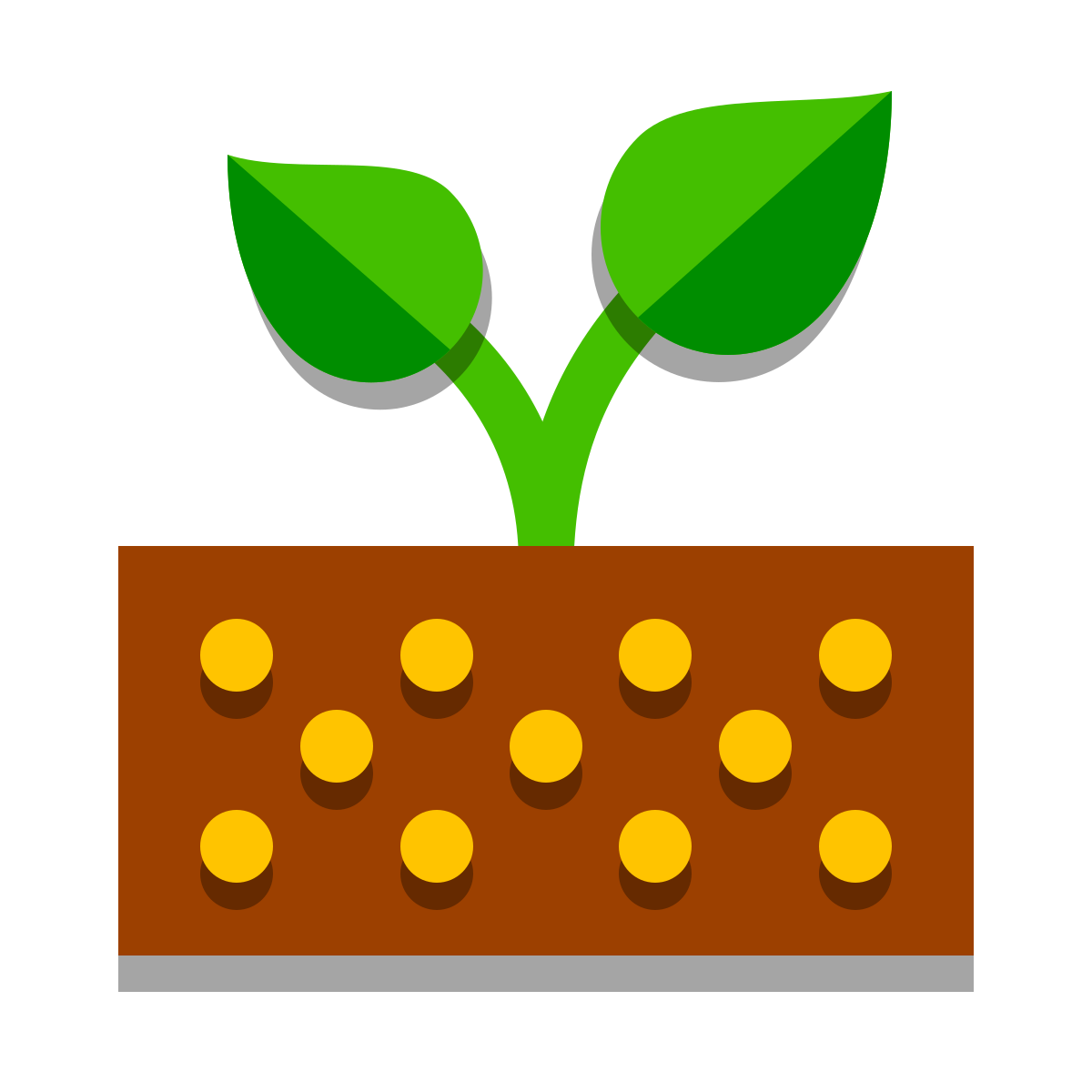 papercut style soil icon