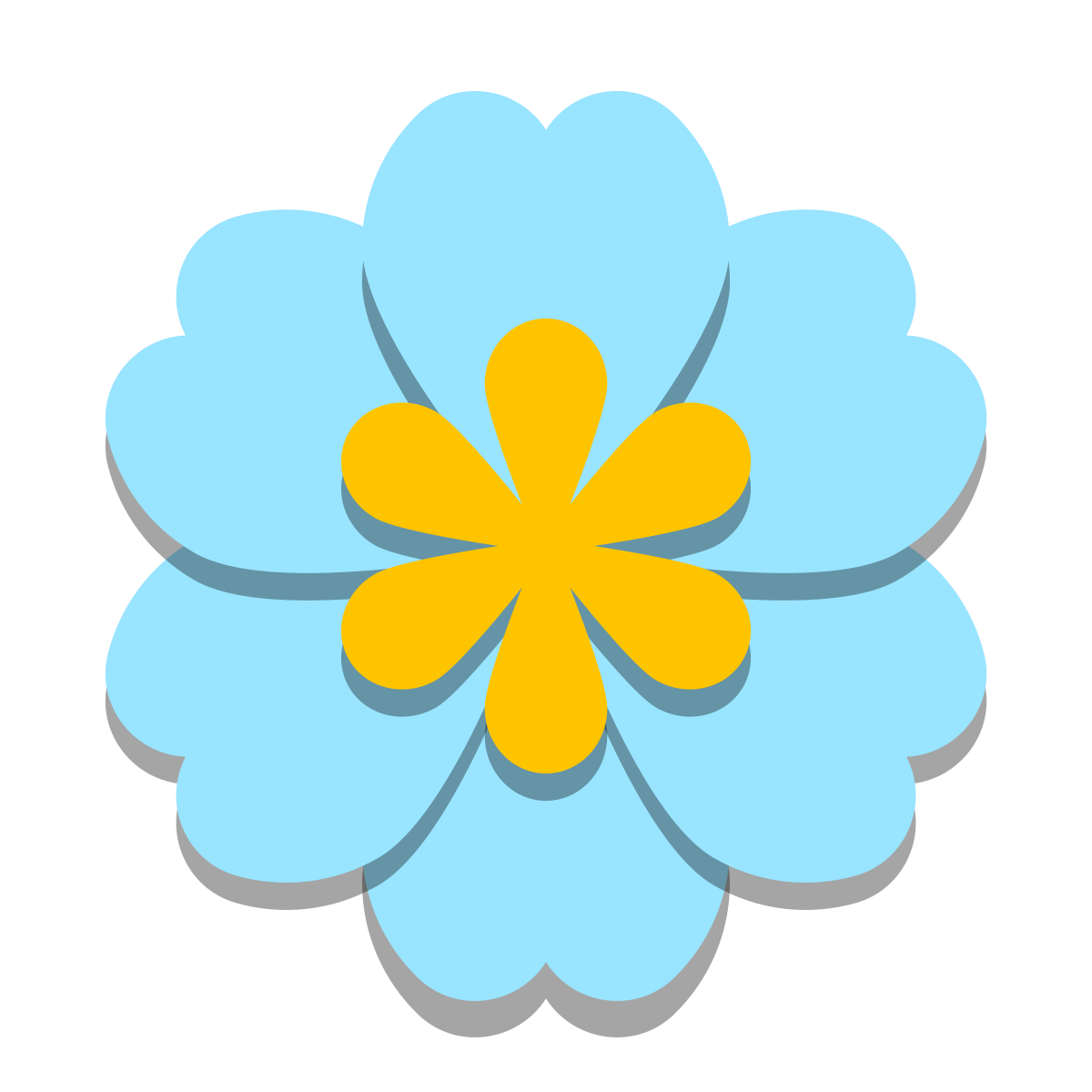papercut style spa flower icon