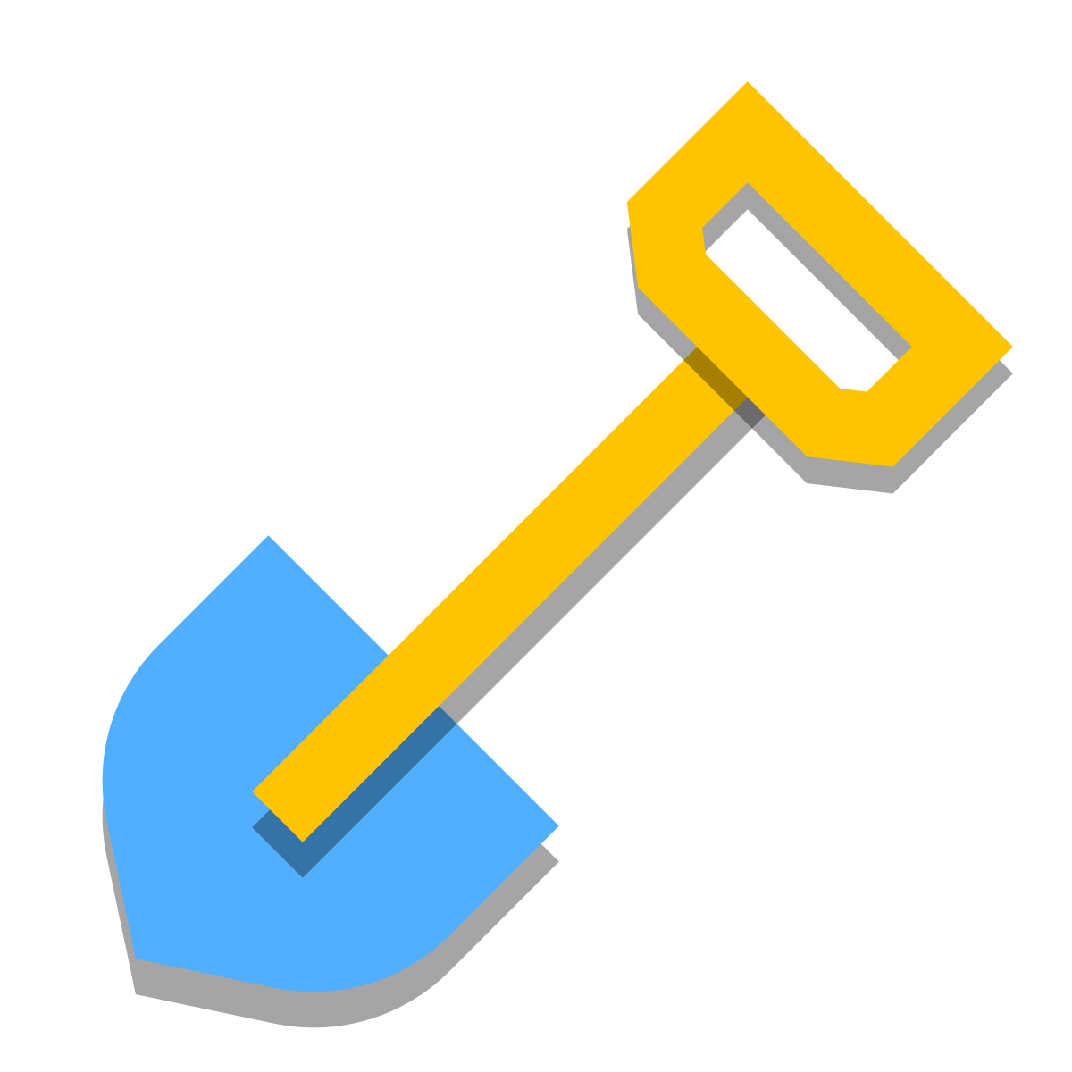 papercut style spade icon
