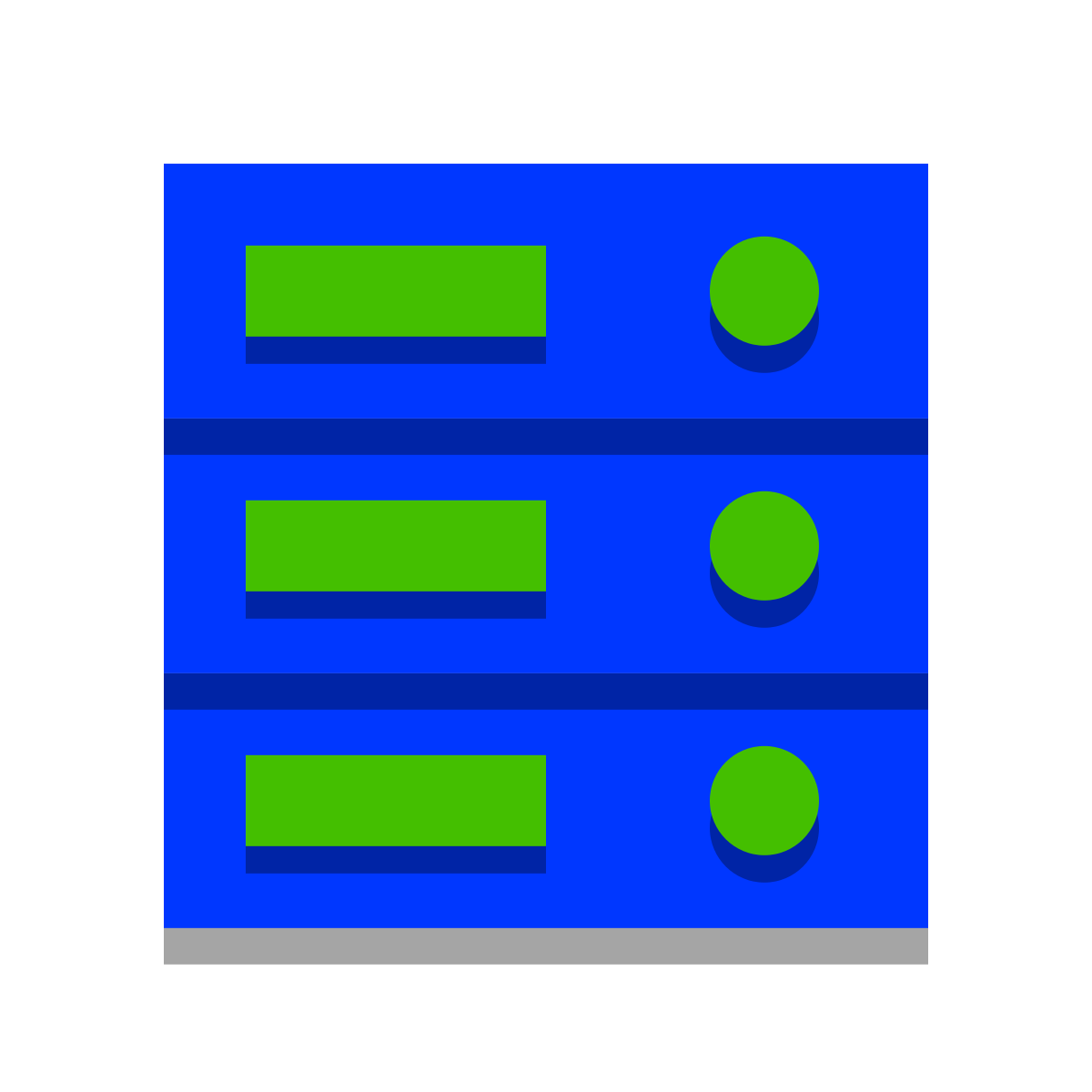 papercut style stack icon