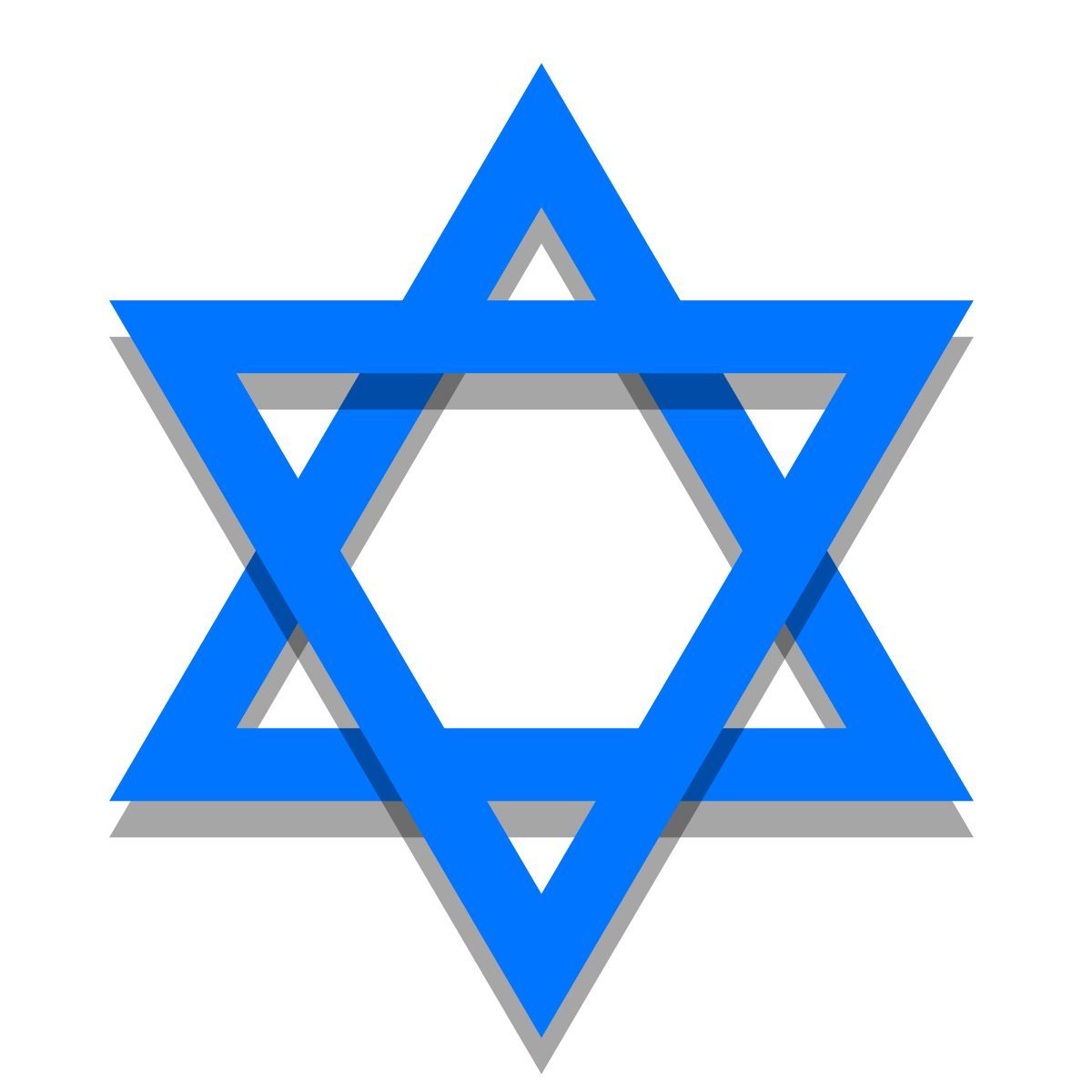 papercut style star of david icon