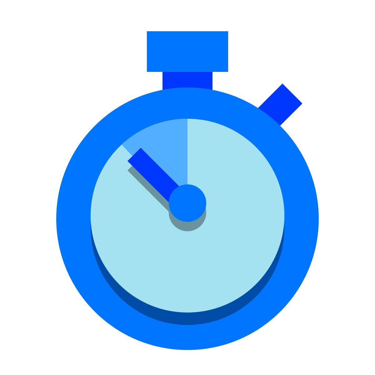 papercut style stopwatch icon