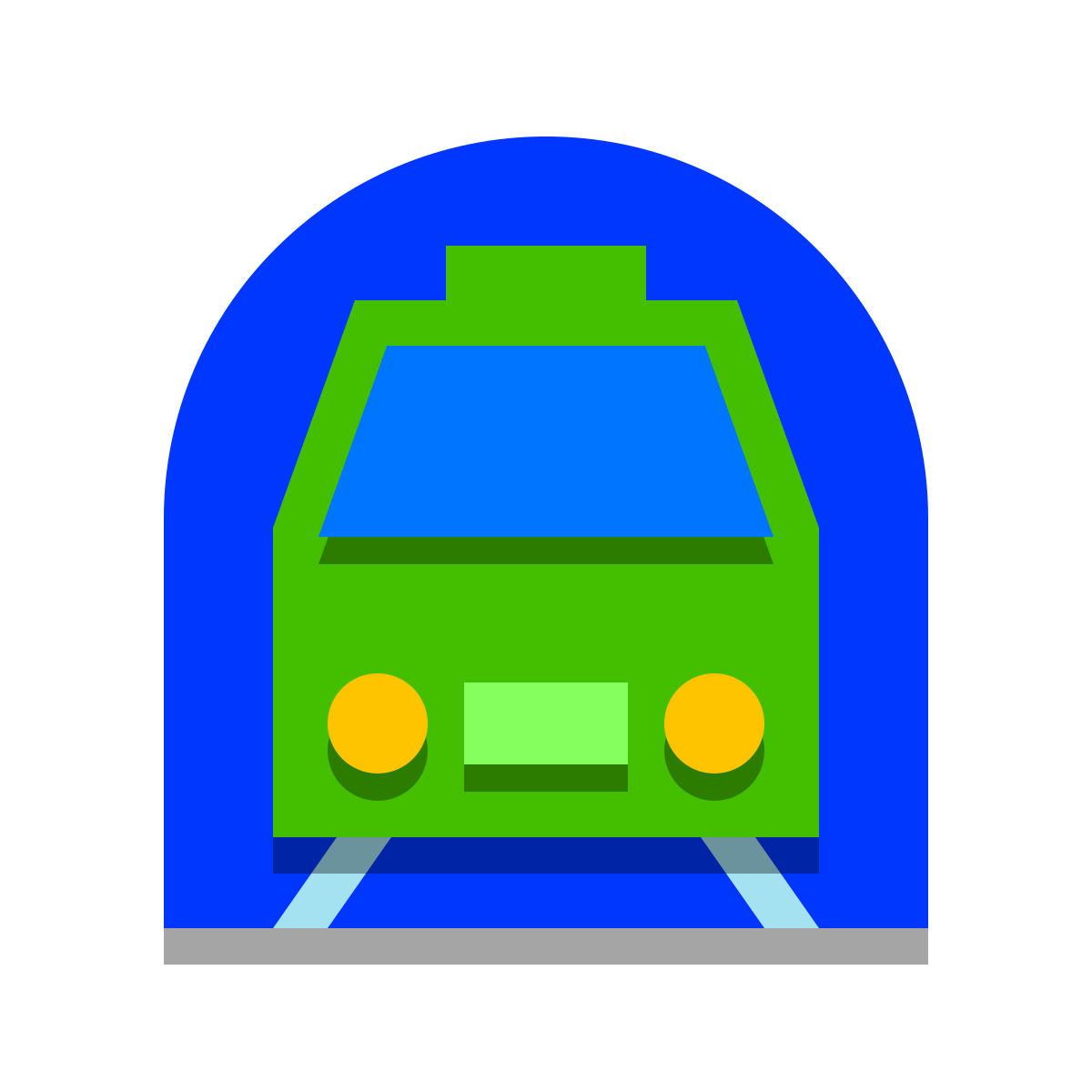 papercut style subway icon