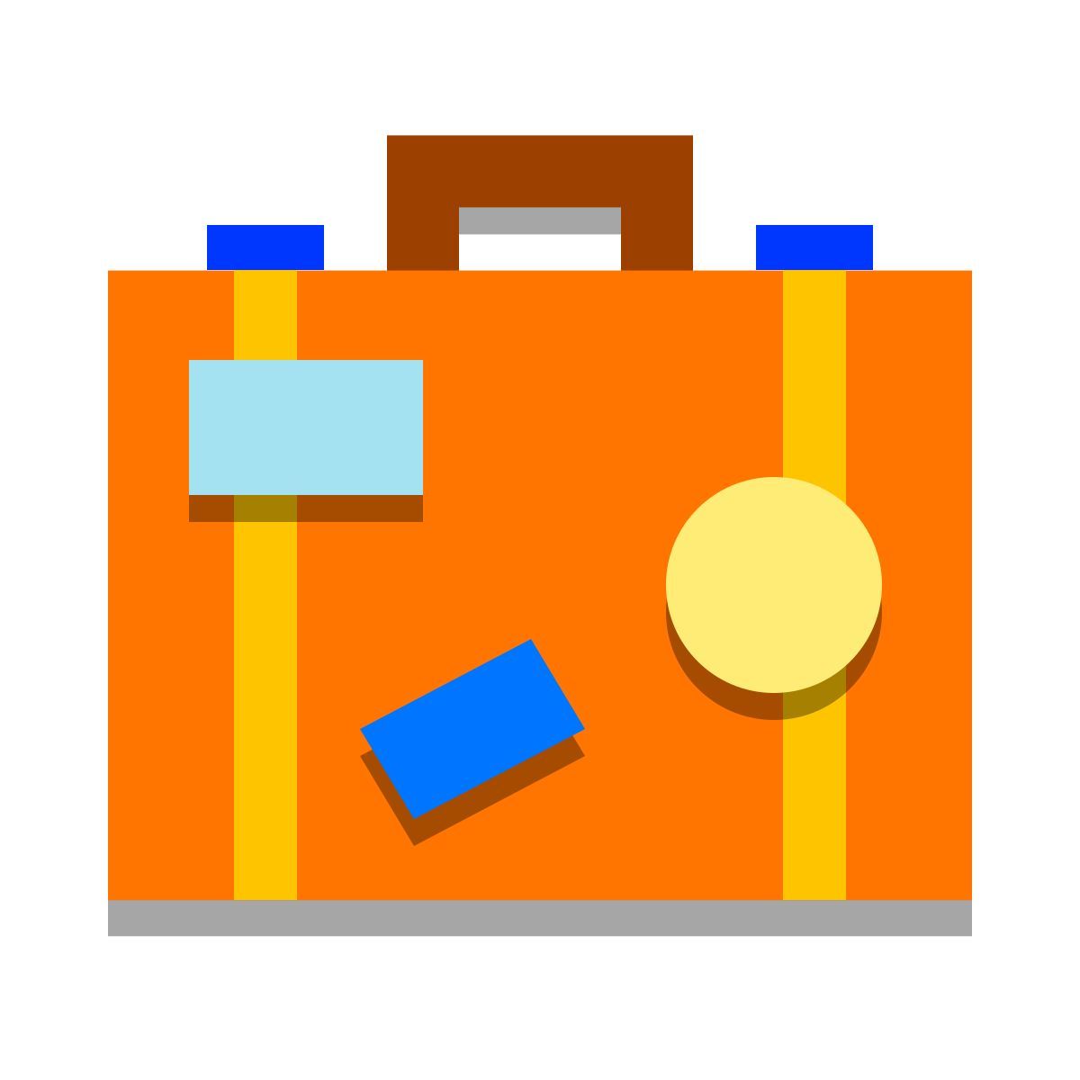 papercut style valise icon