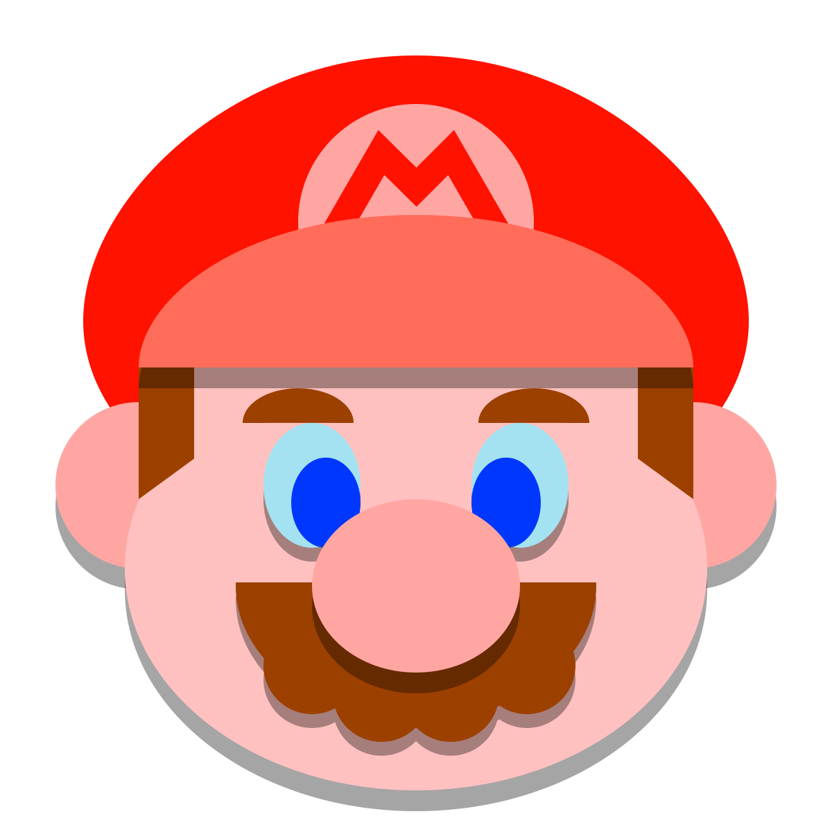 papercut style super mario icon