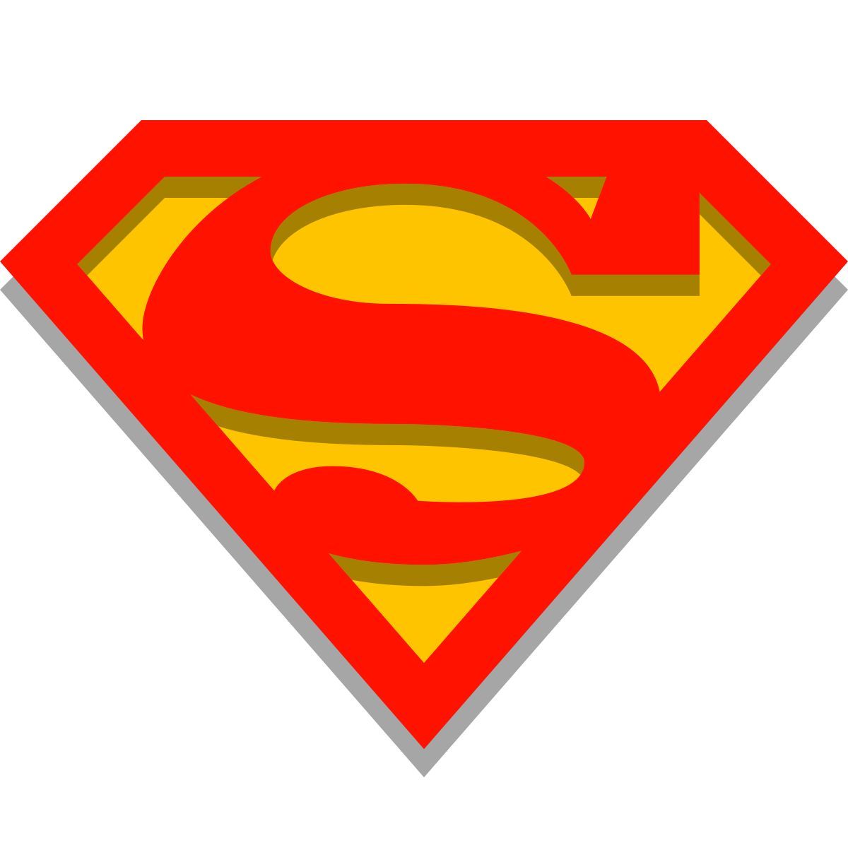 papercut style super homen icon