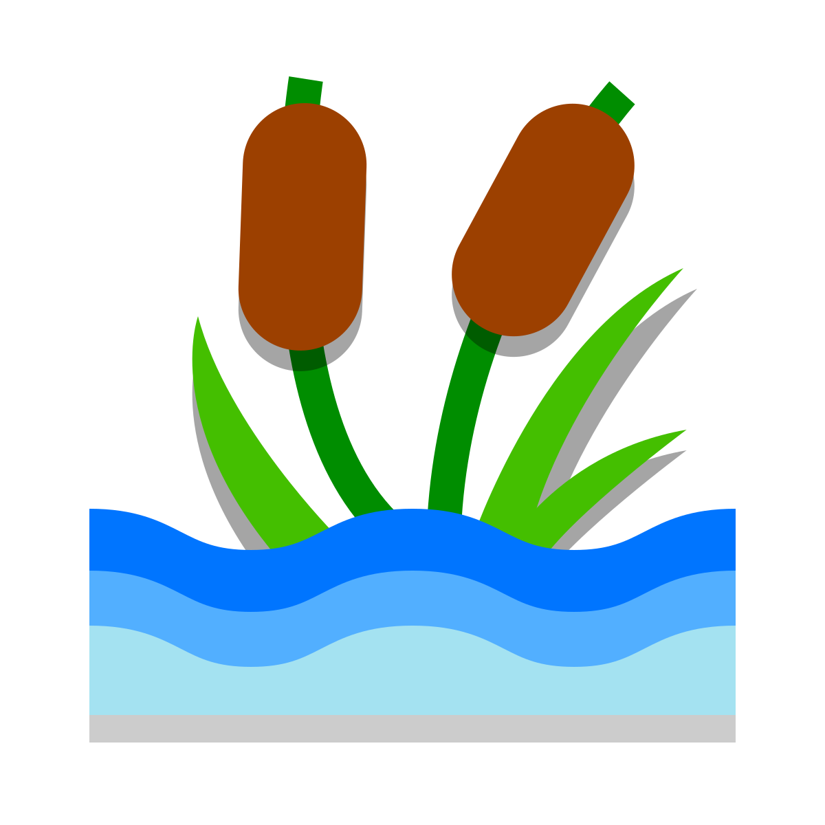 papercut style swamp icon