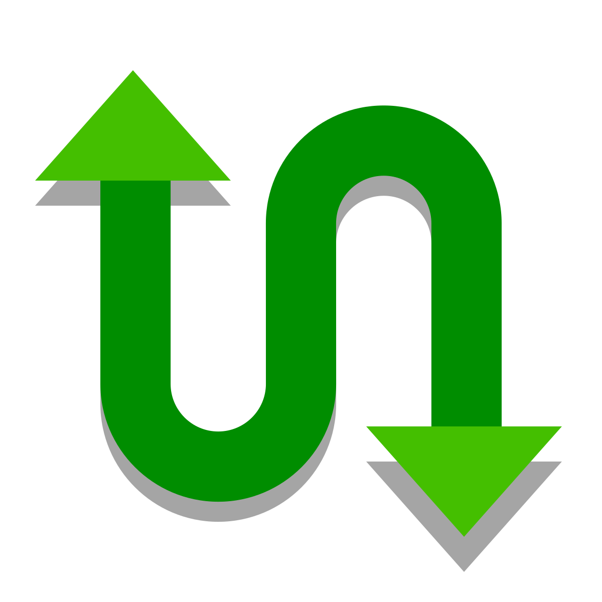 papercut style swap icon