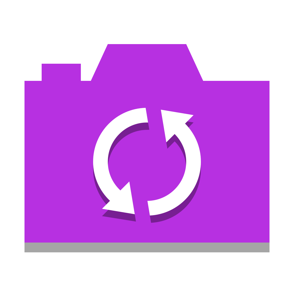 papercut style switch camera icon