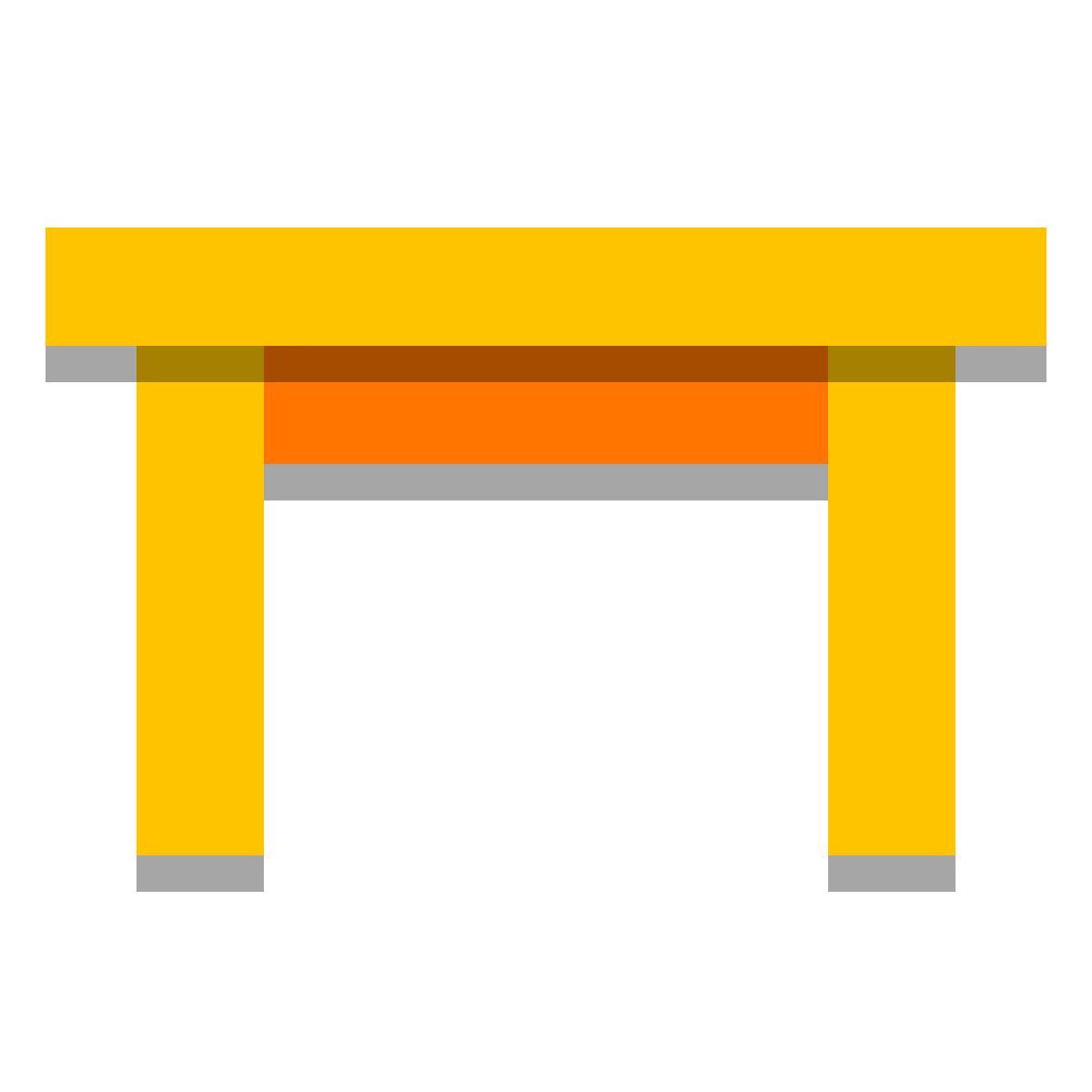 papercut style 탁자 icon