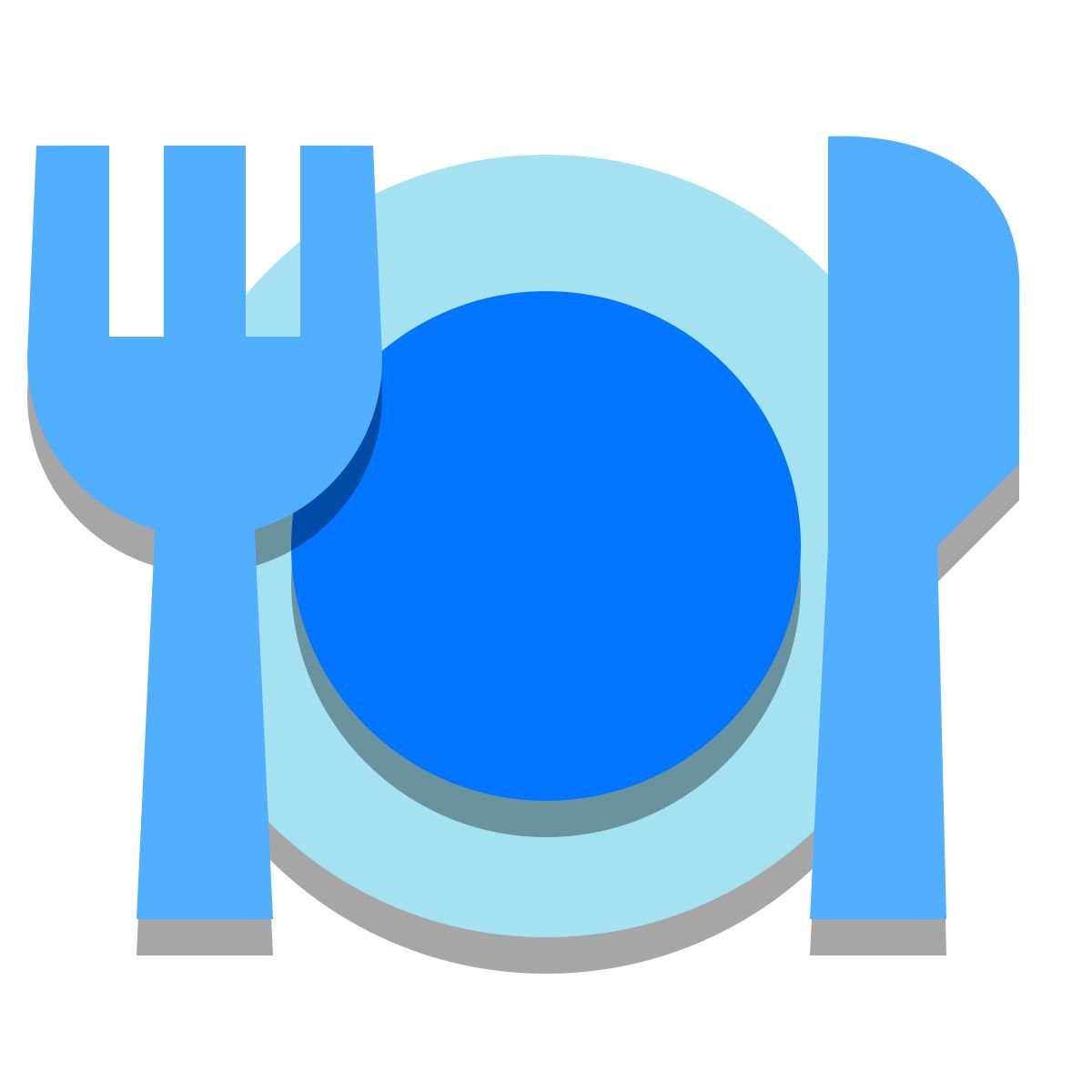 papercut style cubiertos icon