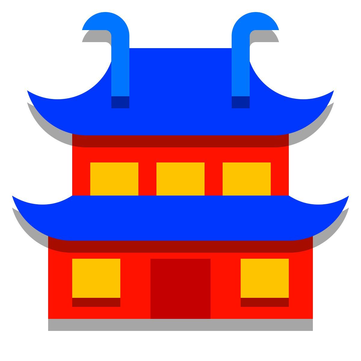 papercut style tempel icon