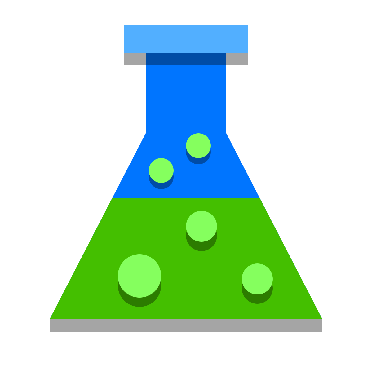 papercut style test tube icon