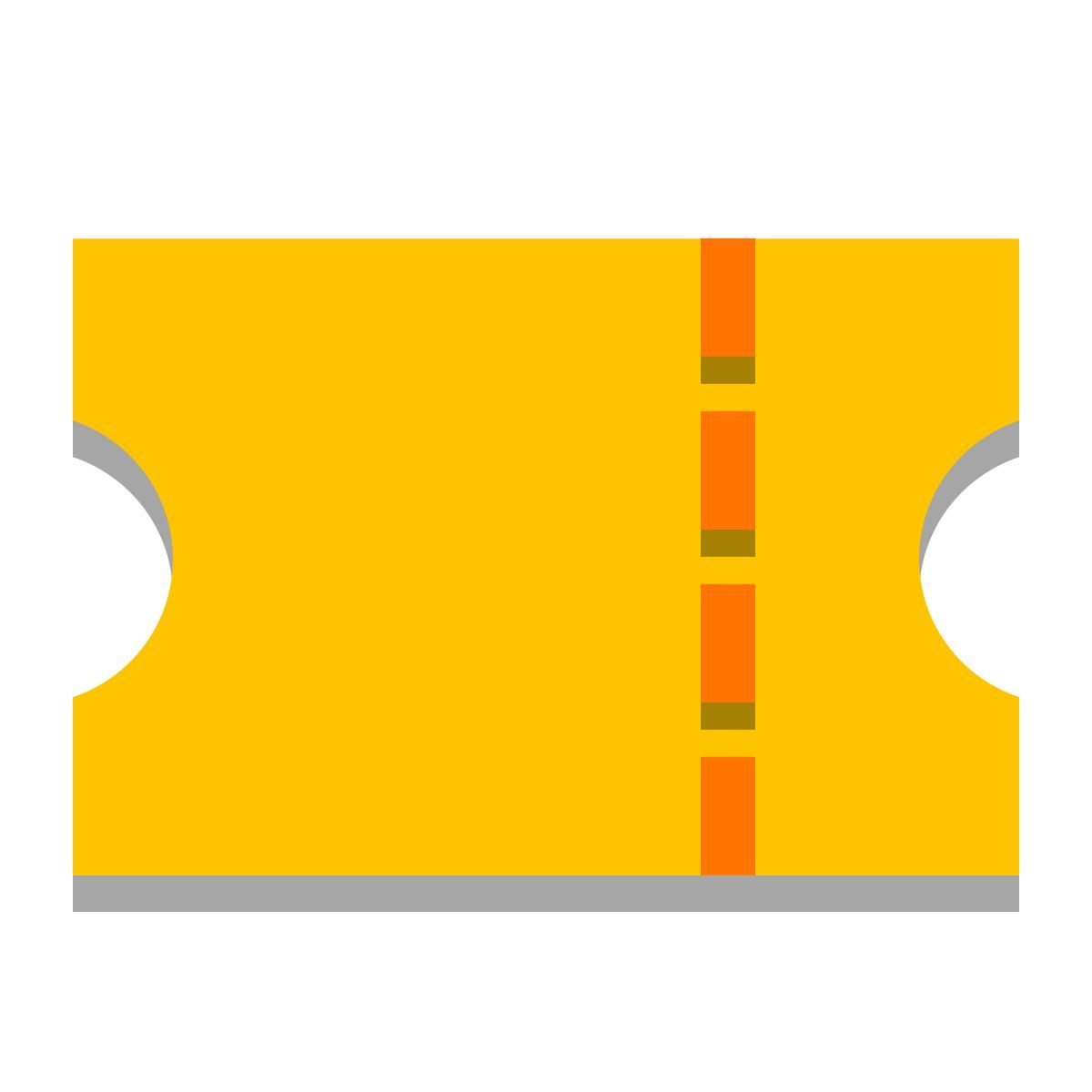 papercut style ticket icon