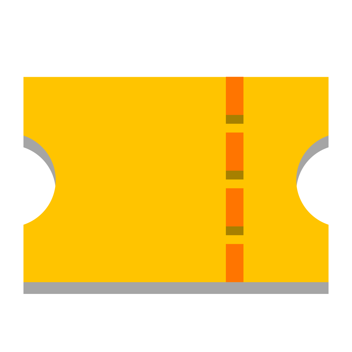 papercut style ticket icon