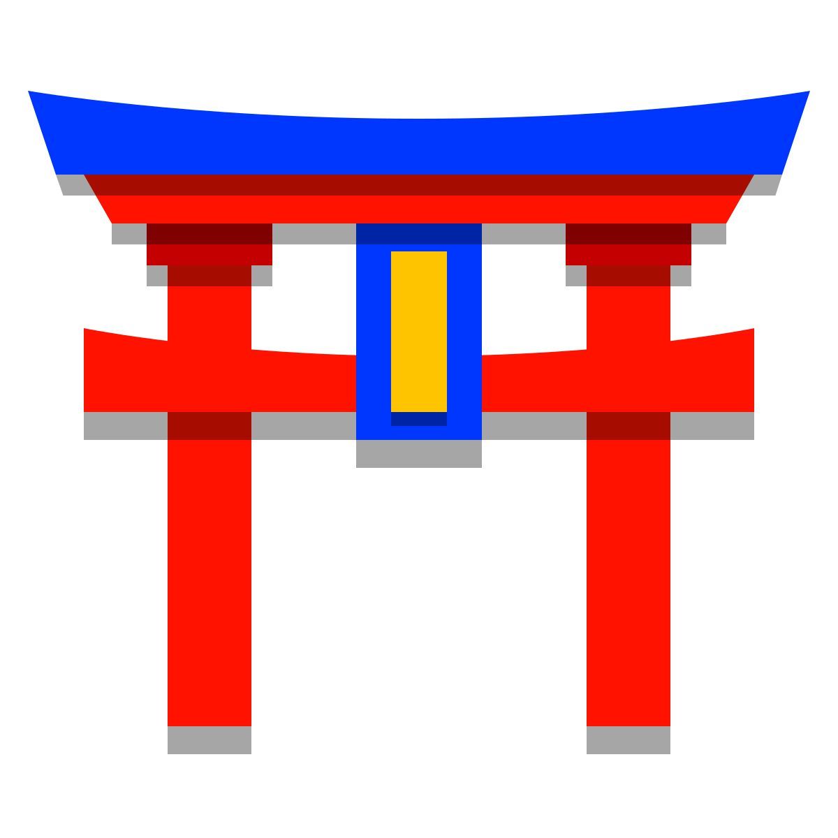 papercut style torii icon