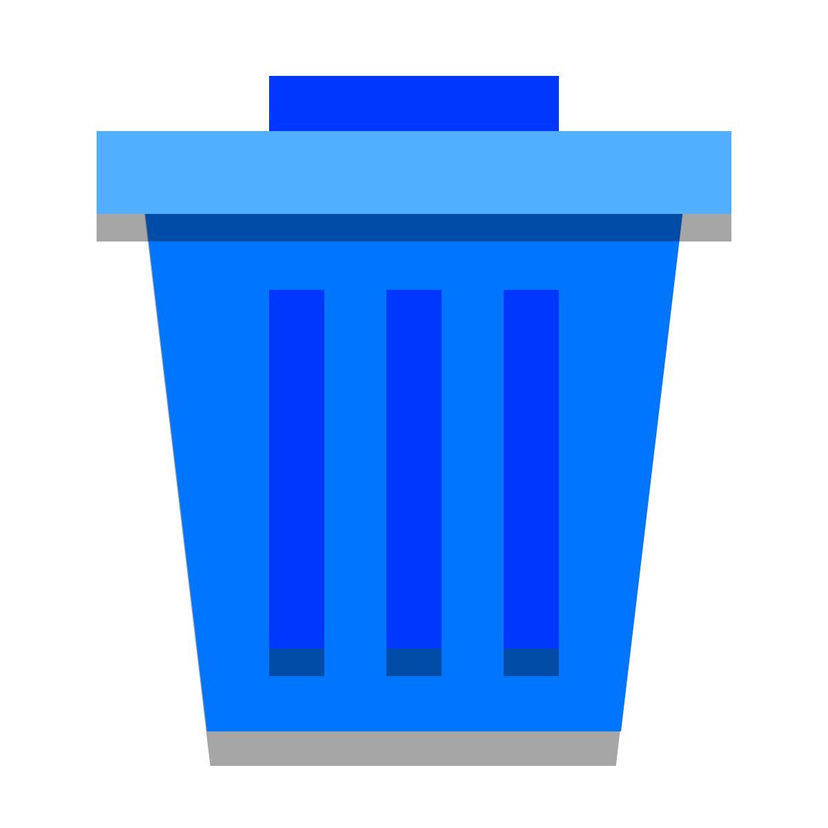 papercut style cestino icon