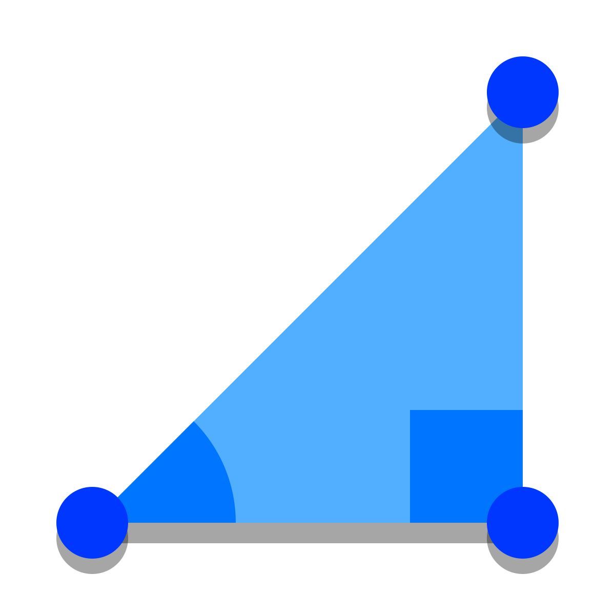 papercut style 삼각법 icon