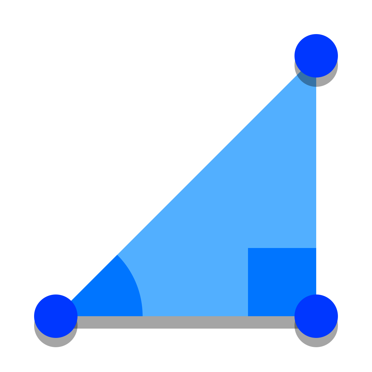 papercut style trigonometry icon