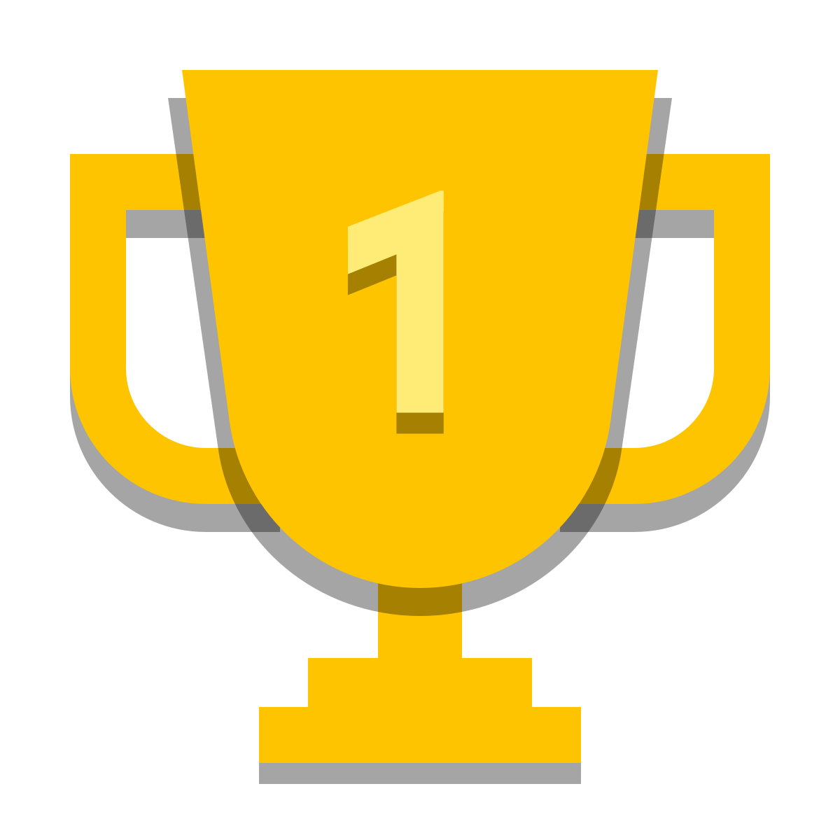 papercut style trophy icon