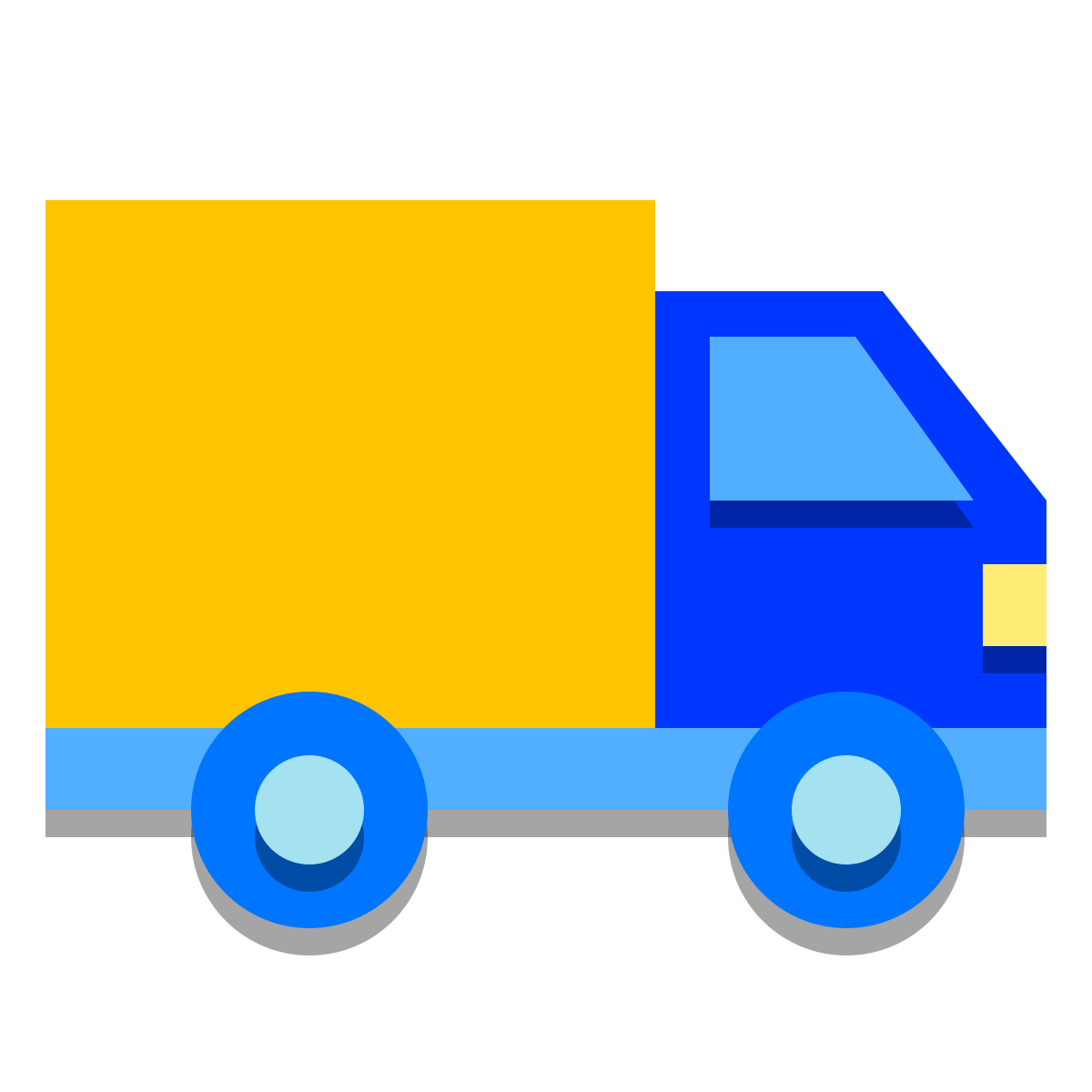 papercut style truck icon