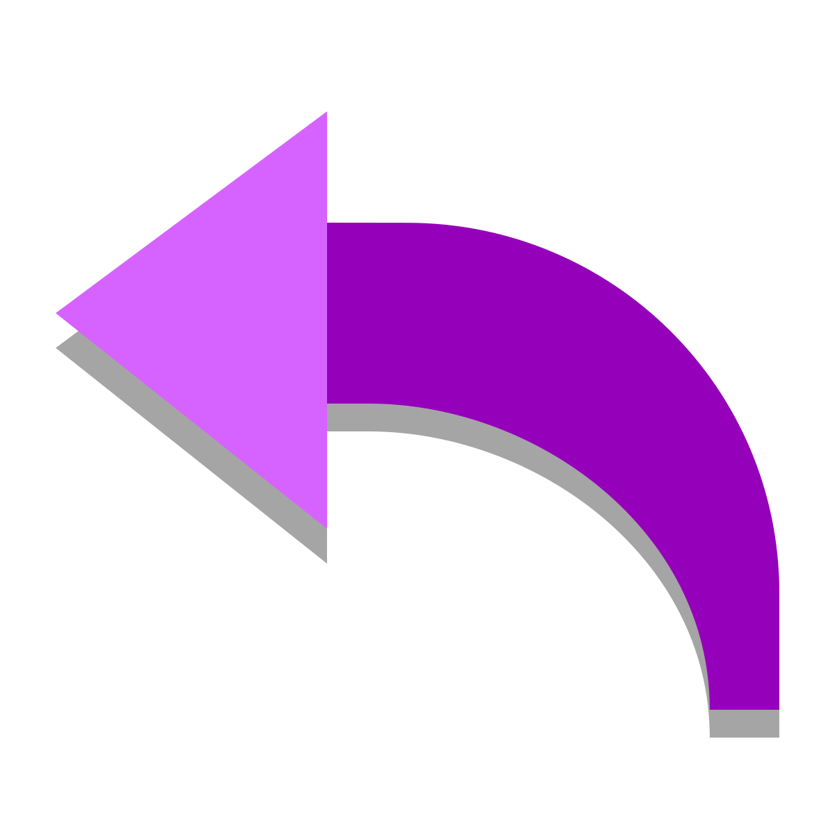 papercut style undo icon