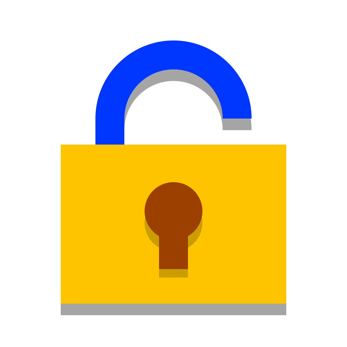 papercut style unlock icon