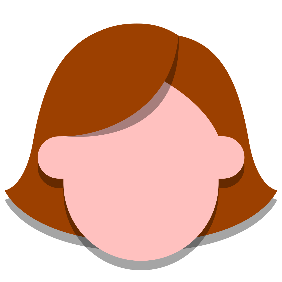 papercut style user female icon