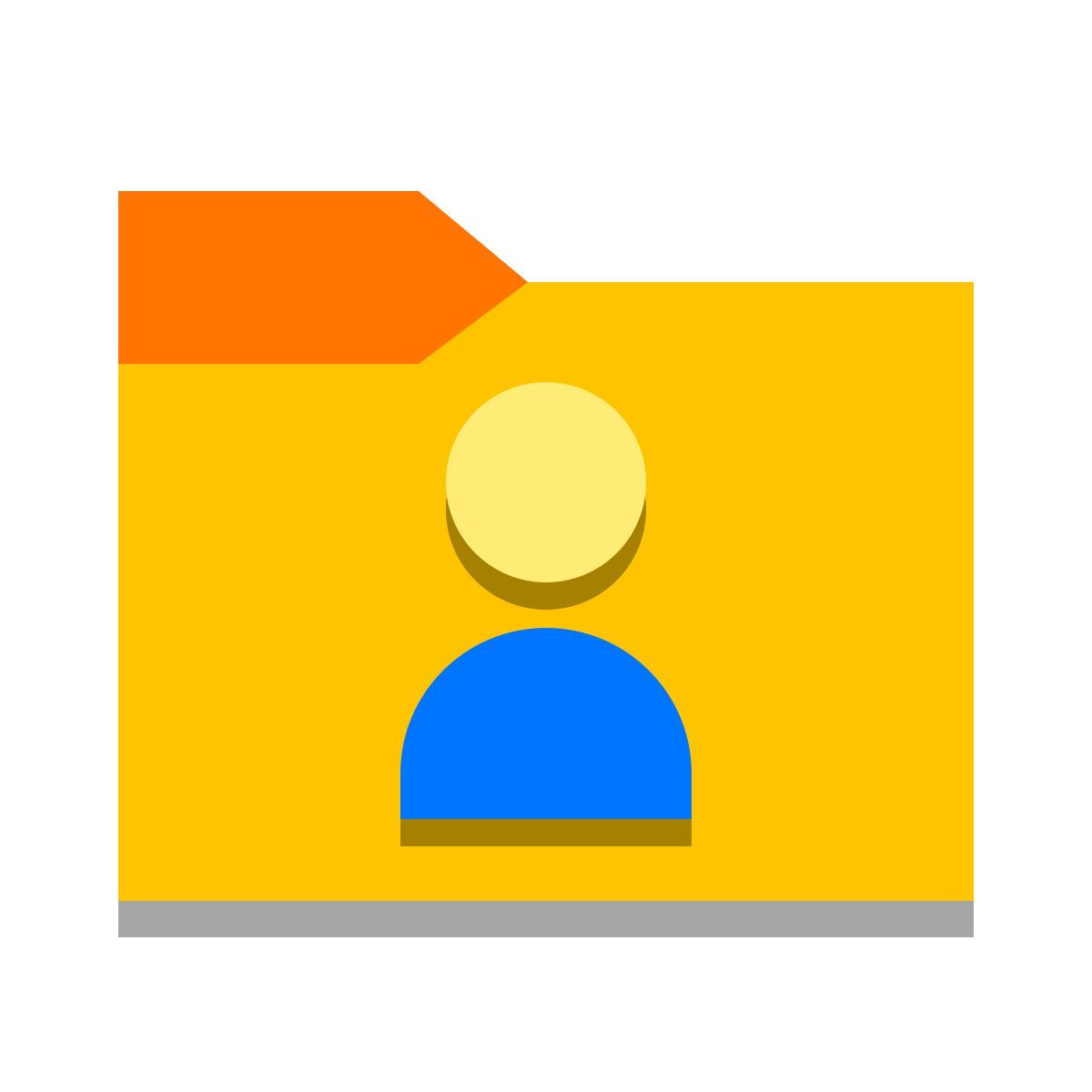 papercut style user folder icon
