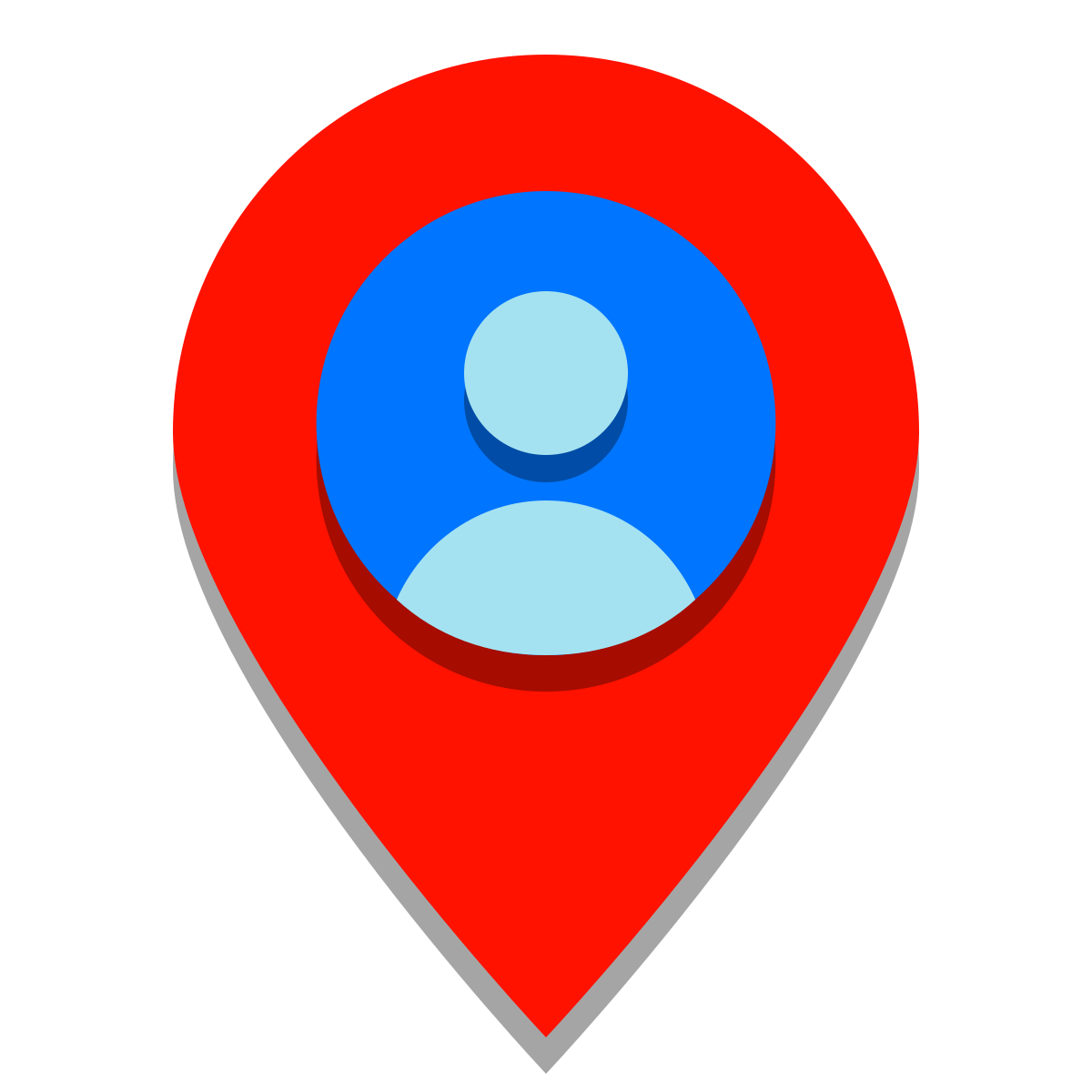 papercut style user location icon