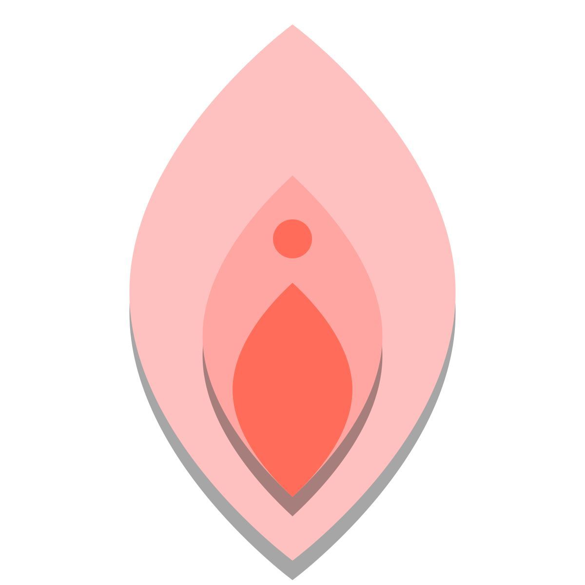 papercut style vagina icon