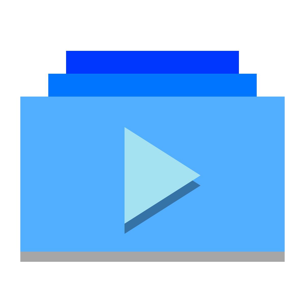 papercut style liste de lecture vidéo icon