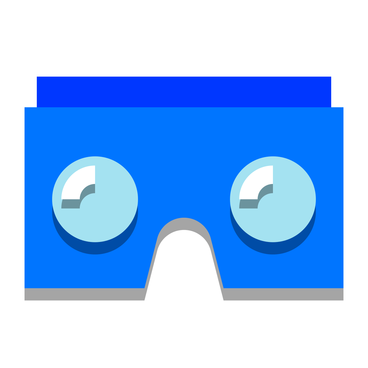 papercut style virtual reality icon
