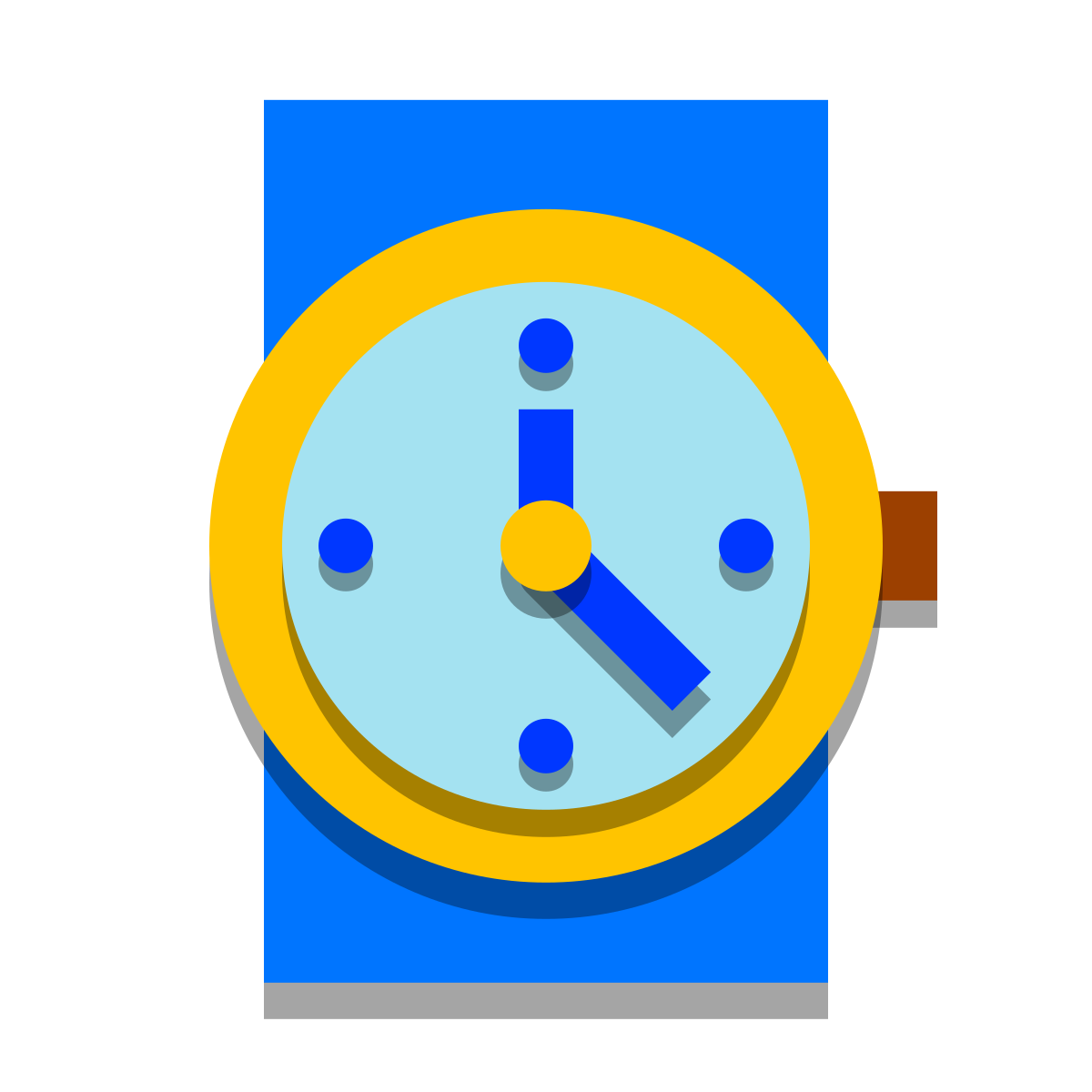 papercut style watches front view icon
