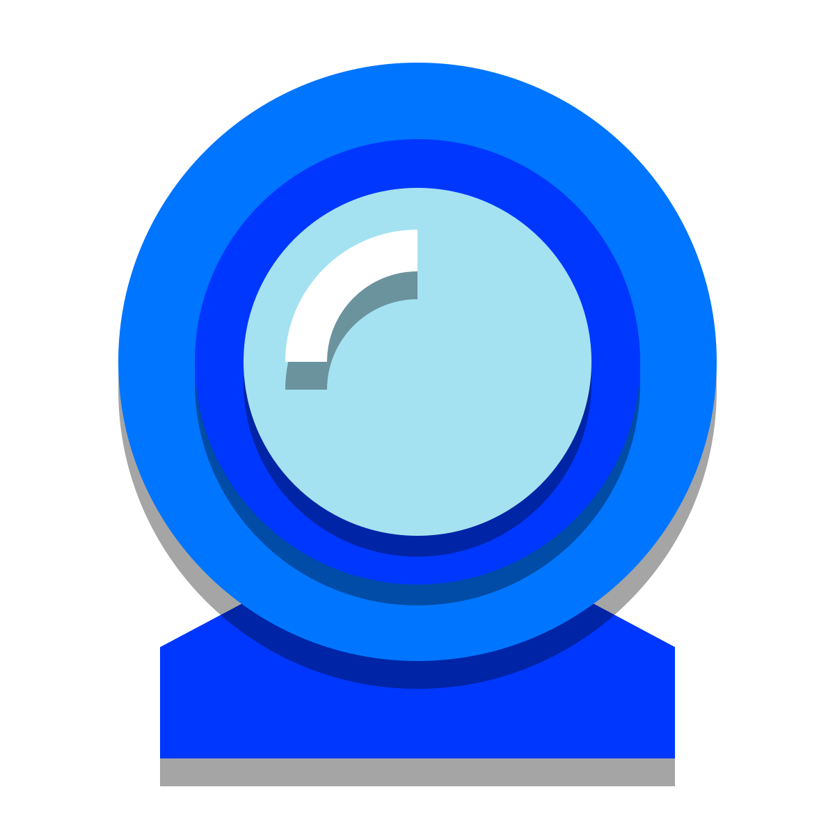 papercut style webcam icon
