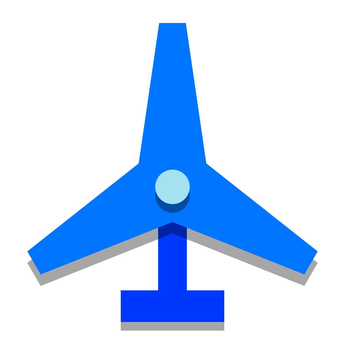 papercut style wind turbine icon