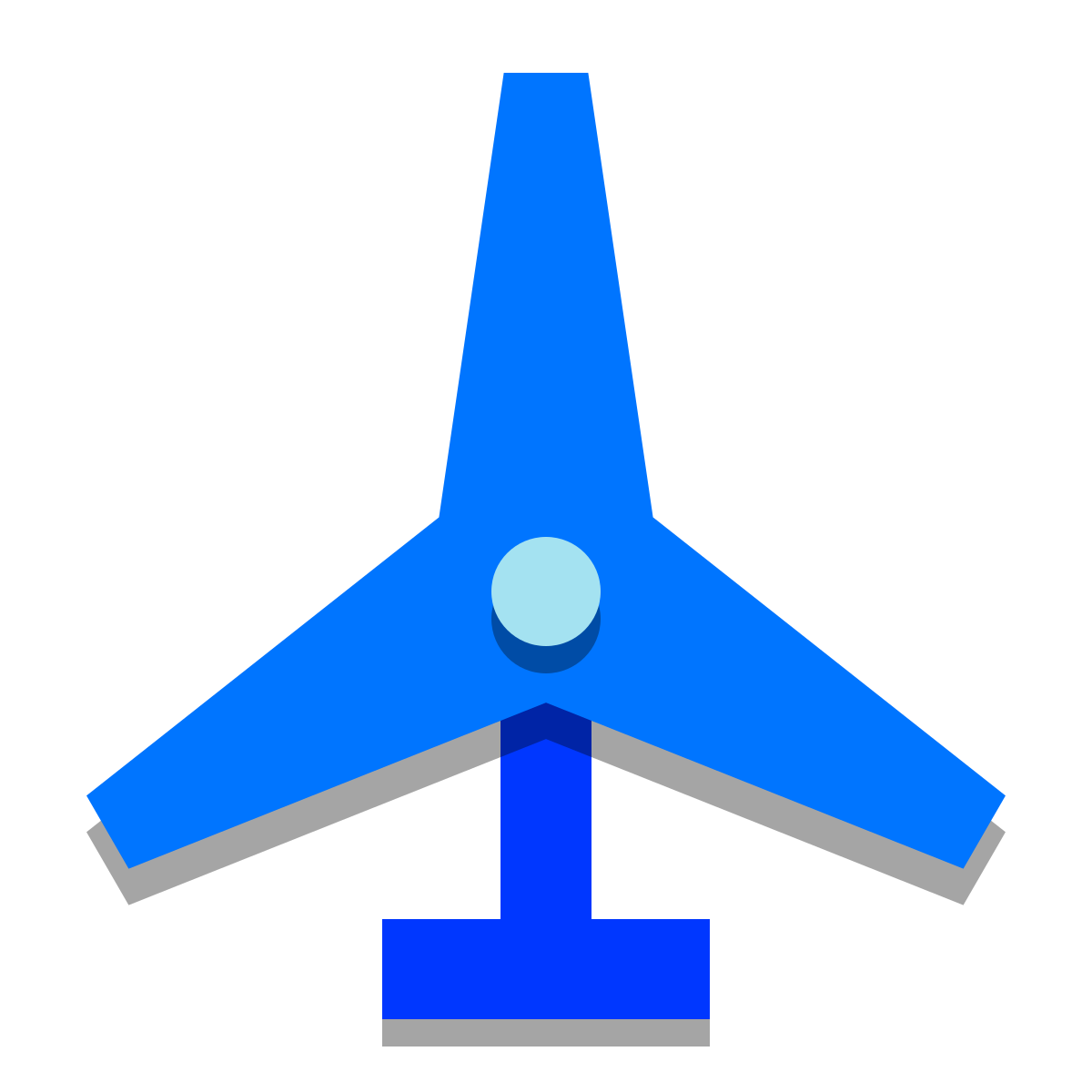 papercut style wind turbine icon
