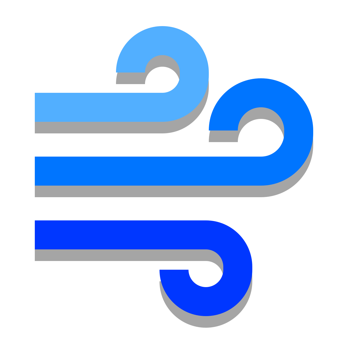 papercut style wind icon