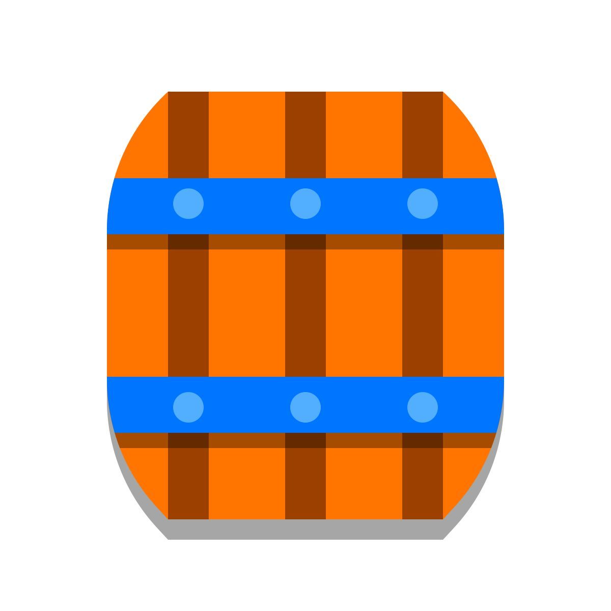 papercut style barile di birra in legno icon