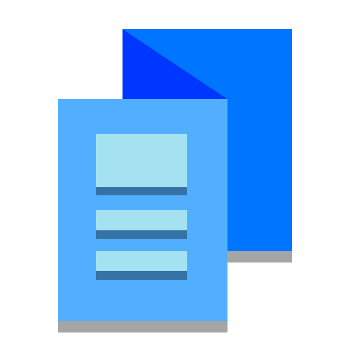papercut style z fold leaflet icon