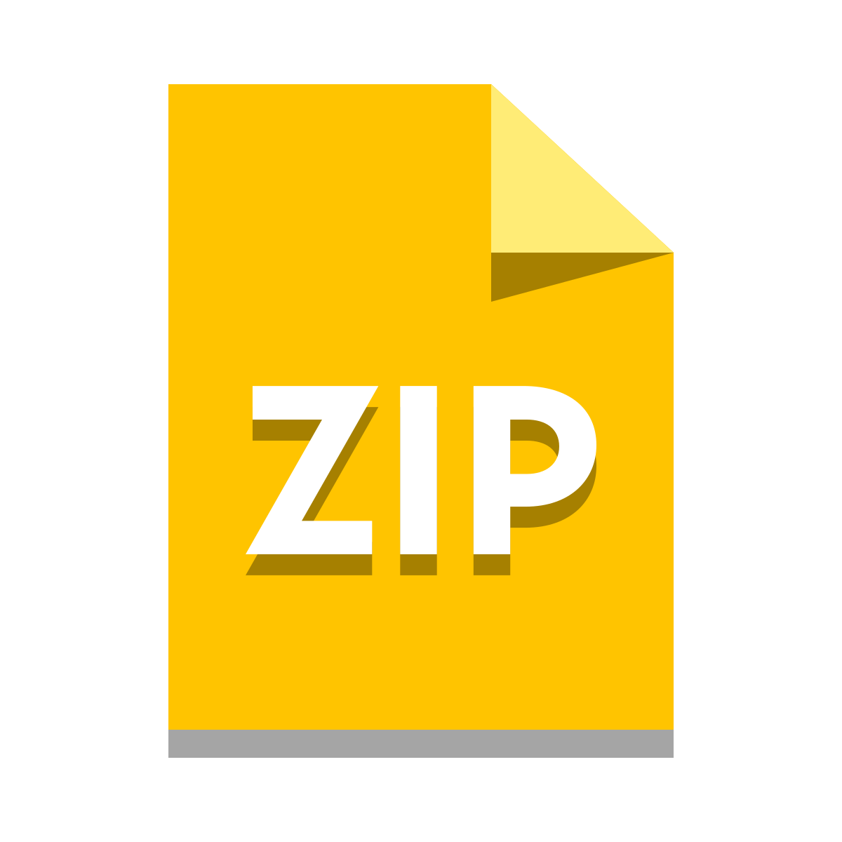 papercut style zip icon