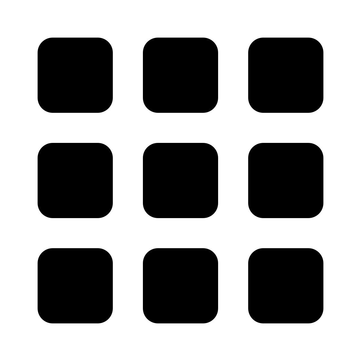 parakeet filled style grid view icon