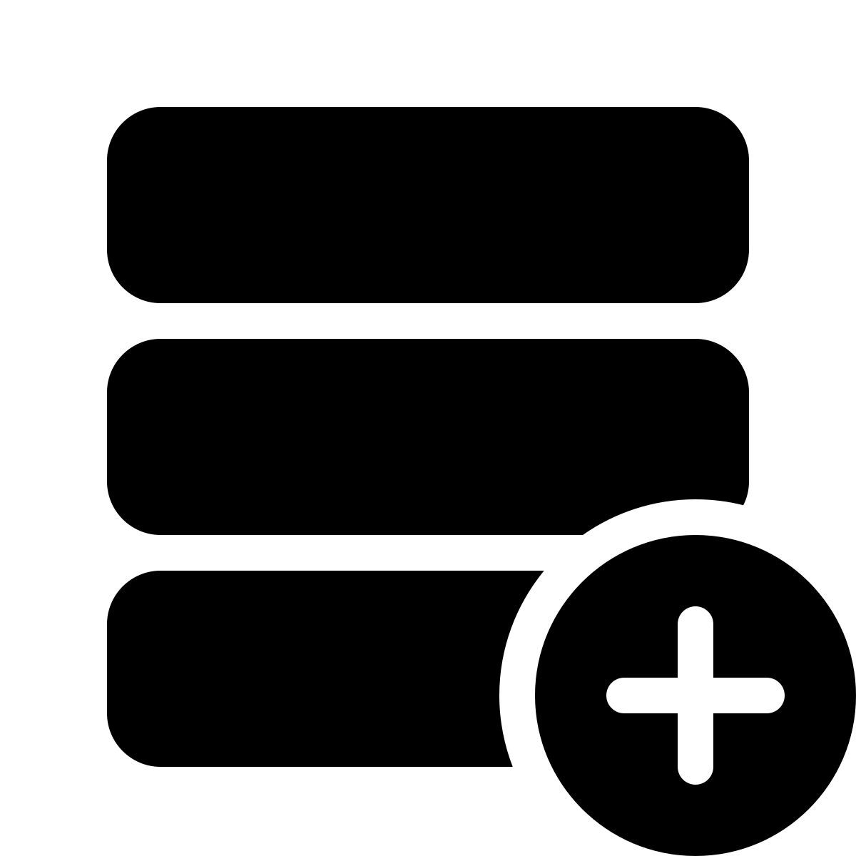 parakeet filled style add database icon